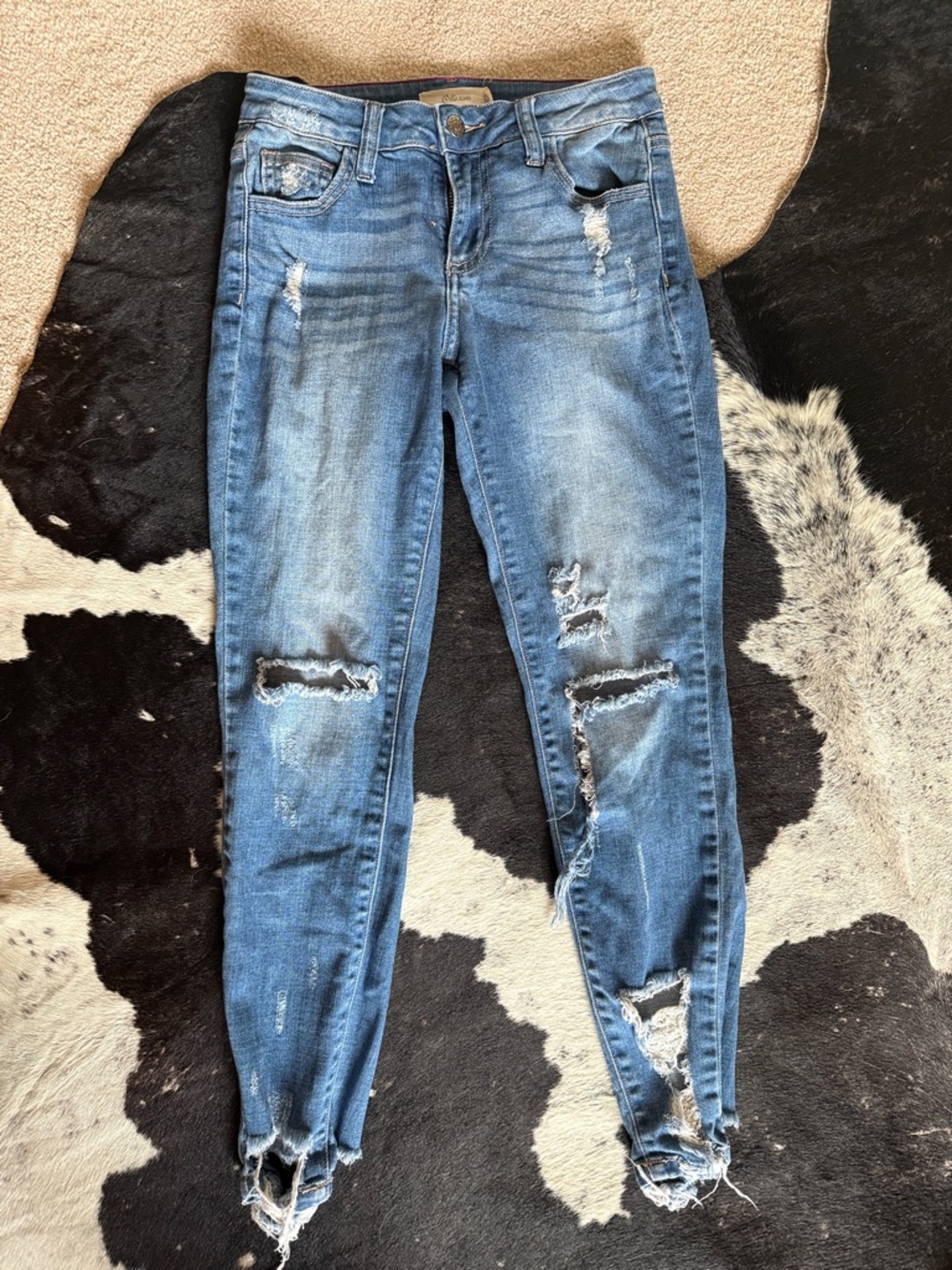 Cello Ripped Light Blue Skinny Jeans